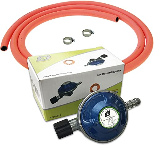 CPUK Gas Bottle Regulator compatible with Campingaz bottles with 3 metres of hose & 2 x clips Fits 907 904 901 cylinders A500I