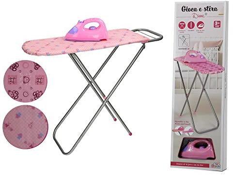 Ironing Board Toy Iron with Sounds Folding Board Metal Ironing Set