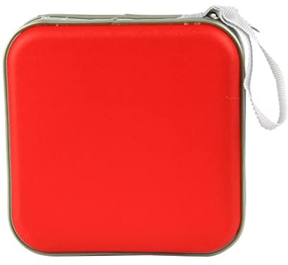 CD and DVD Storage Case - Portable Hard Plastic Holder Wallet Album Organizer Bag - 40 Capacity - Blue