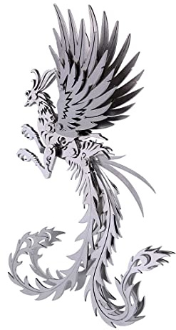 3D metall pussel modellbyggsats vuxna, gör-det-själv 3D-pussel metall fenix metall 3D pussel modell kit skrivbord leksak gåvor – 100 delar