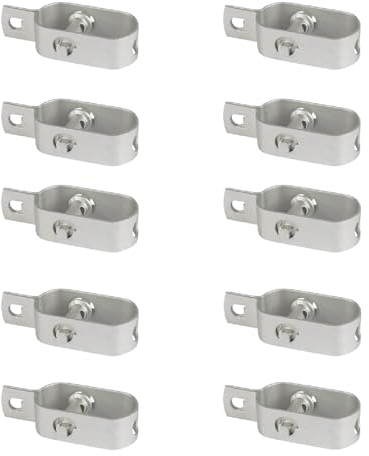 casa pura Lot de 10 tendeurs de fil galvanisé de 120 mm pour clôture grillagée, fil de serrage, tendeur de clôture, clôture sauvage, clôture forestière pour jardin en acier