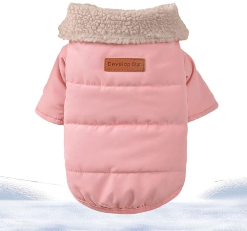 GjnjfdF Ropa para Perros,Chaqueta de Invierno para Perros | Ropa cálida para Perros a Prueba de Viento | Disfraces para Mascotas Suministros de Invierno, Abrigo de Dos Patas con Cuello de Moda para