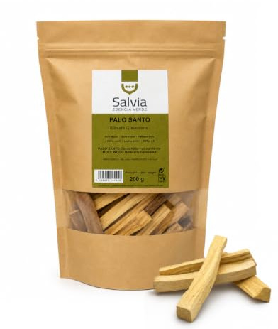 SALVIA | Palo Santo Naturlig Rökelse 200g | 20-24 En | Rökelsepinnar | Rökelseträ | En välbrinnande trädart | heligt | Äkta från Peru | Heligt | Rent-trä för energirening | doftande trästavar