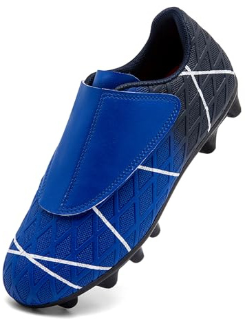 Unitysow Scarpe da Calcio Bambini Ragazzi Professionale All'aperto Sportivo Scarpe da Allenamento Bambino Adolescenti Scarpe da Calcetto Tacchetti,Blu 1,33 EU