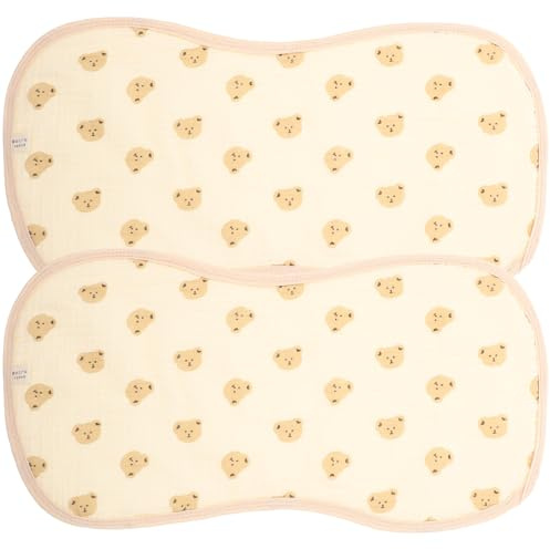 NOLITOY Baberos para Eructar 2 Piezas de Algodón 100% Puro, Toallas Transpirables y Anchas para Bebés Unisex, Paños Suaves para Eructar y Proteger Hombros en Alimentación Diaria