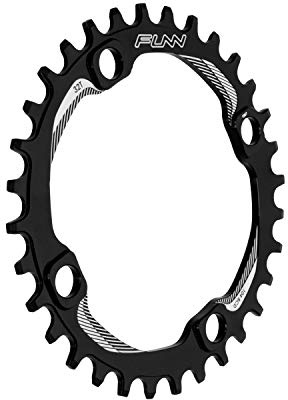 FUNN Solo Narrow Wide Kettenblatt für 9 10 11 12 Gang-Kette, passend für Kurbelgarnitur mit 104mm BCD-Schnittstelle, Einzelgeschwindigkeits-Kettenblatt (32 Zähne, Schwarz)