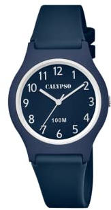 CALYPSO Reloj Infantil Niño y Niña Analógico de Caucho Azul Oscuro | Reloj Cuarzo, Cristal de Alta Resistencia, Resistente al Agua 10 ATM, K5798/4, Sweet Time