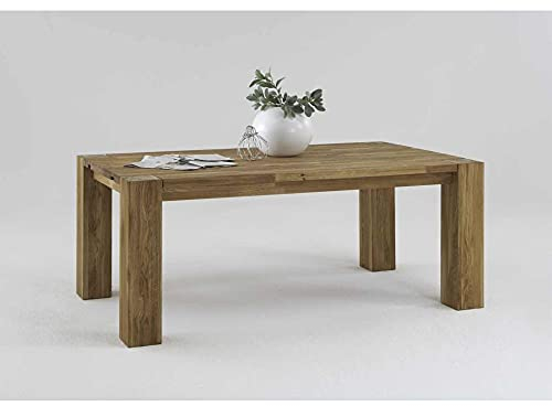 Elfo Verlängerbarer Esstisch Massive Wildeiche 100x200cm NEU/OVP