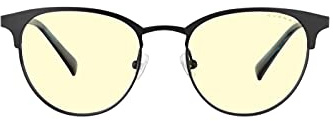 Gunnar Gaming- und Computerbrille - Apex, Onyx Navy, Amber Linsen - Blaulichtfilter Brille, Premium Blaufilter, UV-Schutz,