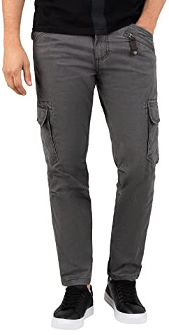 Timezone Herren Regular BenTZ Freizeithose, Charcoal Grey, 33/34