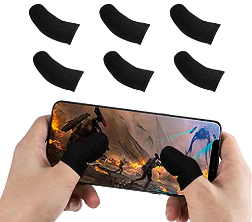 5RIDGE Lot de 2 manchons de doigt pour jeux mobiles, fonctionnement fluide, anti-transpiration, extrêmement fins, compatibles avec téléphones portables et tablettes