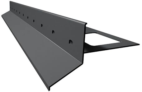 Renoplast® Profilé D'égout en Aluminium D25 200cm Graphite | Finition de Terrasses | Sols Ventilés Surélevés | Systèmes D'évacuation D'eau Profilé D'angle | Protection Anticorrosion Profilés de Balcon