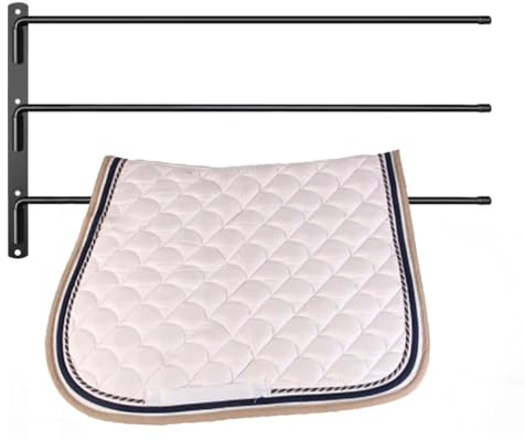 FmtwPhn Horse Blanket Holder - Well Spaced Saddle Stand,180 Degree Swing out Swinging Blanket Rack, Horse Tack Storage Blanket Stall Supplies for Blanket