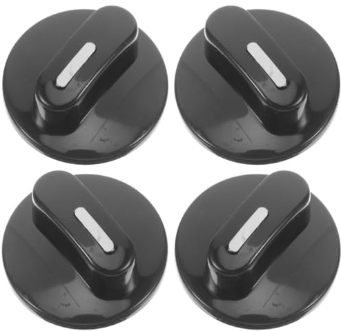 MAGICLULU 4 Pezzi Forno Elettrico Interruttore Fornello a Gas Piccole Parti Di Elettrodomestici Sostituzione Manopole Elettrodomestici Della Stufa Da Cucina Plastica Black