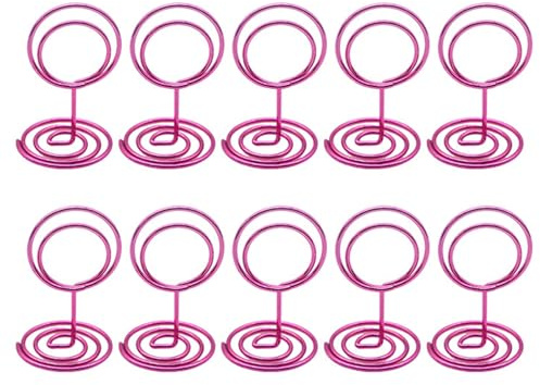 Lot de 10 supports de numéro de table en fil métallique pour photos, aliments, mémos, notes, notes