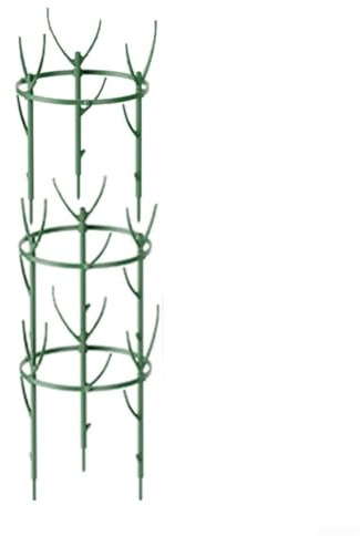 Anneaux de support pour plantes grimpantes avec pieds en métal résistant aux intempéries pour fleurs de jardin, concombres, tomates et autres plantes grimpantes (triple couche)