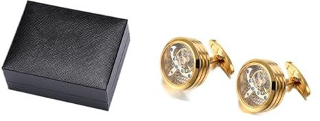 Tourbillon rörelseknappar | Steampunk Gear Manschettknappar för män bröllop brudgum mekanisk klocka