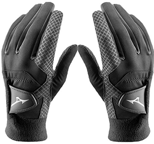 Mizuno Mens Thermagrip Golf Gloves - Pair - Black - S