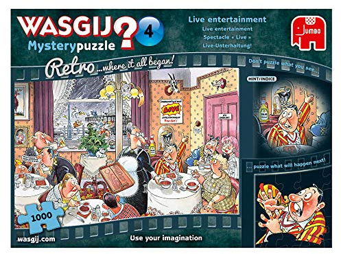 Jumbo Spiele Wasgij Retro Mystery 4 Live Unterhaltung - Puzzle 1000 Teile