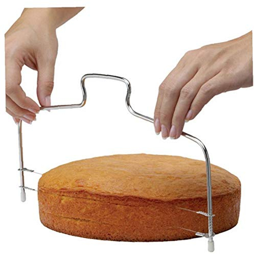 Adjustable Cake Cutter Slicer Stainless Steel Cake Leveller Single Wire Cake Slices Baking Pastry Tools for Home Kitchen Cake Making Leveling Tool Accessories 1pc