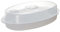Microwave Steamer Plate with Lid - 32Cm Oval Food Steamer for Fish Vegetables & More Convenient Storage and Heating in Microwave