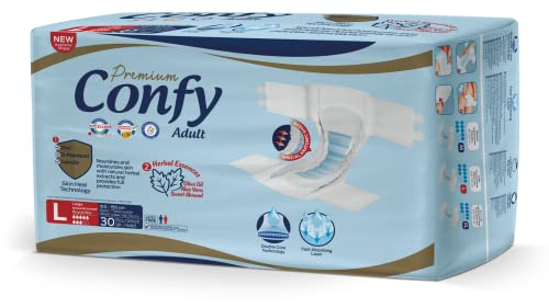 Confy Premium Windeln für Erwachsene - Erwachsenen-Windel Inkontinenz Gr.L 30St.