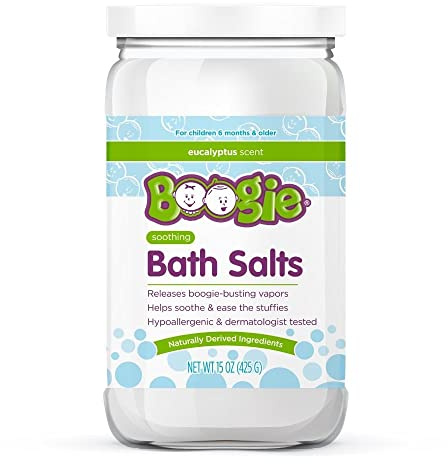 Boogie Kids Bath Salts, Calming Bath Salts, Naturally Derived, Made with Natural Essential Oils, Eucalyptus, 15 oz, Pack of 1
