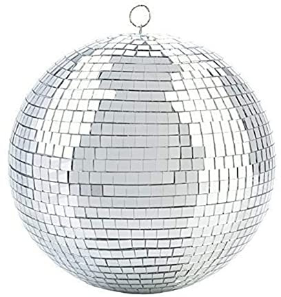 PPcdfre Colorido efecto de iluminación de escenario de 20 cm, bola de espejo de discoteca con purpurina, decoración navideña plateada