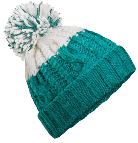 Beechfield - Apres Beanie Beanie with Luxury Pom Pom - Beanie Hat Men, Beanie Hats for Women, Winter Hat, Thermal Hat, Pom Pom Hat - 100% Soft Spun Acrylic