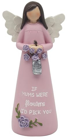 The Leonardo Collection Mother's Day Love & Affection Angel Pink For Home & Office | Home Decor Ornaments Gift For Women & Men | Beautiful For Indoor & Outdoor | Living Room Decor Ornaments