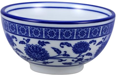 PEPLAYTAL Tazón de Arroz Vintage Cuenco de Cerámica de 4.5 Pulgadas Tazón Grande para Fideos Vajilla de Cerámica para Celebraciones y Reuniones Familiares