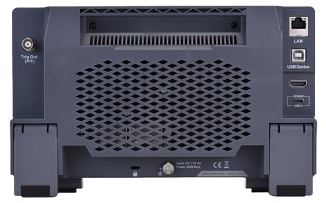 Fafeicy 4 Kanal 200 MHz Digitales Oszilloskop, 12-Bit-Hochauflösung 1,25 GSA/S 700000 WFMS/s 7 Zoll Touchscreen mit Protokolldecodierung für Elektronik-Engineering-Labor- und (EU -Stecker 100‑240V)