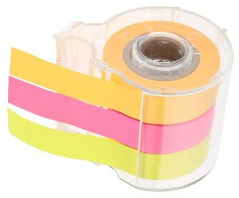 ABOOFAN Rouleau de Notes Adhésives Multifonction 3 Rouleaux Papier et ABS Bloc-Notes Portable Autocollant pour Bureau Accessoire de Messagerie Pratique et Compact Fournitures de