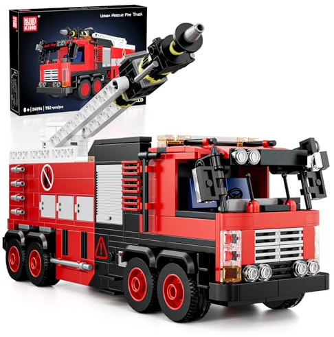Mould King 24094 Briques de construction technique pour camion de pompier Camion City Briques de construction Rescue Truck Modèle de collection Compatible avec d'autres marques (752 pièces)