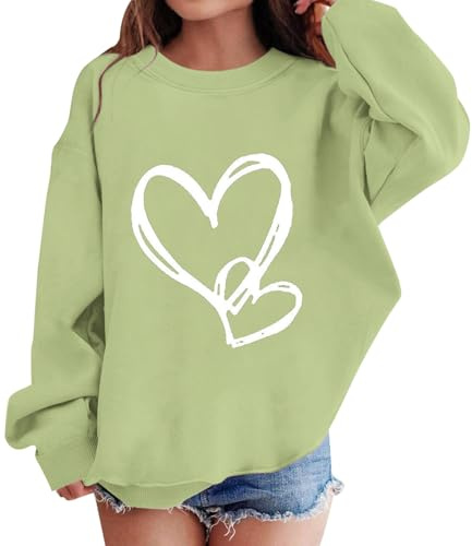 Jersey para niña 140 simple - sudadera para niñas y niños, sudadera oversize manga larga, suéter navideño con estampado de corazones, chaqueta de punto moderna, bonita chaqueta de entretiempo