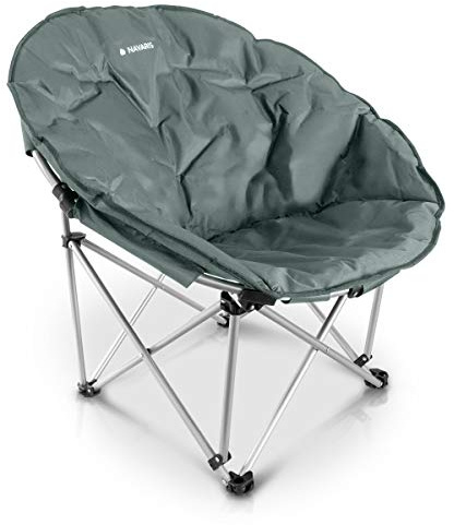 Navaris Chaise Pliante Ronde - Siège de Camping Pliable - Sac de Rangement Inclus - Pêche Festival extérieur - Plusieurs Couleurs Disponibles