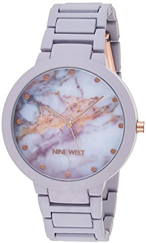 Nine West Women's Rubberized Bracelet Watch Purple