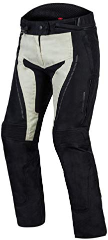 REBELHORN Hiker III Pantalon de moto textile pour femme avec genouillères à membrane antidérapantes Éléments réfléchissants 4 canaux d'aération 2 poches
