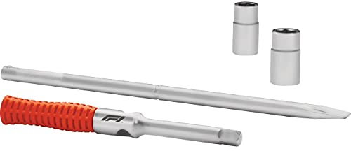 Formula 1 10801 - Chiave per Dadi Ruota con 2 Inserti, Impugnatura Girevole a 360°, ampiezza Chiave 17, 19, 21 e 23 mm, in Custodia per Il Trasporto, Colore: Argento/Rosso