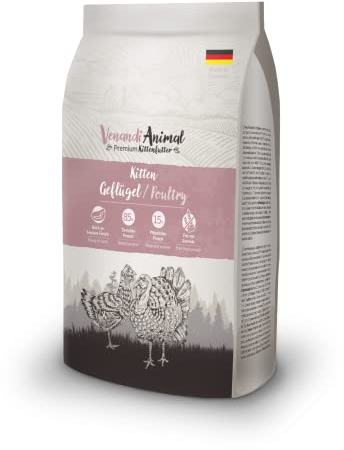 Venandi Animal – Premium Katzenfutter – Kitten – Geflügel, mit viel frischem Fleisch, Trockenfutter, getreidefrei, 1er Pack (1 x 1,5kg)