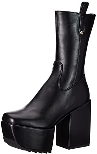 LAMODA Kickin' It, Stivale alla Caviglia Donna, in Poliuretano Nero, 36 EU