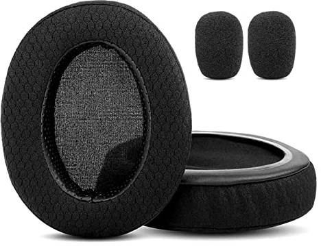 TaiZiChangQin Cloud Stinger - Almohadillas de repuesto compatibles con HyperX Cloud (CloudX) Stinger Core Wireless / 7.1 Gaming Auriculares de tela