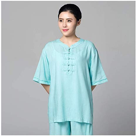 Générique Ensemble d'uniformes de Tai Chi quatre saisons, costume d'arts martiaux vêtements de Tai Chi femme vêtements d'été en coton et lin vêtements de performance de Tai Chi compétition, costume