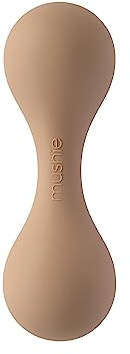 mushie Silicone Baby Shaker Rattle Toy | Ages 3+ Months (Natural)