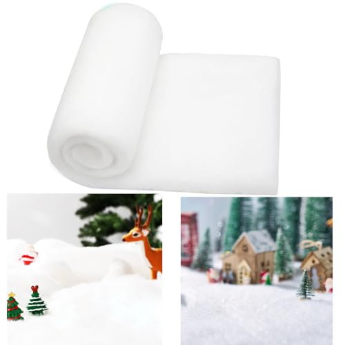 Diketone Kunstschnee,240 * 80cm Kunstschnee Dekoschnee，Flauschig, Weich und Schneeweiß Künstliche Schneedecken Deko Wohnzimmer,Weihnachten Gefälschte Schnee Deko Weihnachtsbaum