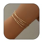 Auiremrti Oberarmreif Gold- Wasserfester Goldschmuck für Damen,Edelstahl Armband,Gold Armreif,minimalistische Oberarm Armreif,Armbänder Set,Schmuck für Frauen