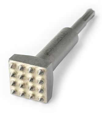 WERHE Scalpello Bocciarda SDS Plus 16 Denti, 140 mm, Per Calcestruzzo | punte in metallo duro per superfici ruvide, 10 mm attacco per martello perforatore, 0,34 kg leggero