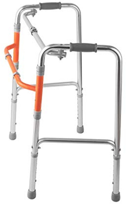 Andadores para Personas Mayores Andador geriátrico Ligero de Aluminio, Andador geriátrico Plegable, Marco para Caminar - Altura Ajustable - Bastón de Cuatro Patas Reposabrazos para Adultos Mayores D