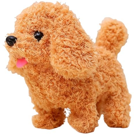 Giocattolo Elettronico Per Cuccioli Di Peluche - Cane Robot Realistico, Simulazione Interattiva Che Cammina Abbaiando Scodinzolando | Divertente Giocattolo Per Animali Domestici Per Ragazzi E Ragazze,