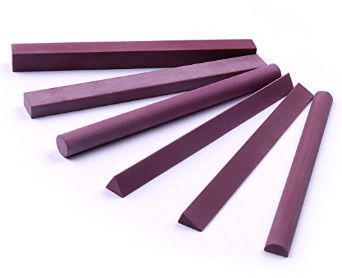 Atoplee Lot de 6 pierres à aiguiser grain 3000 # Rubis 6 formes